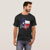 Dallas, Texas Vlaggenkaart Mannen T-shirt (Voorkant volledig)
