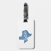 Dallas, Texas Wood Grain Bagagelabel (Achterkant verticaal)