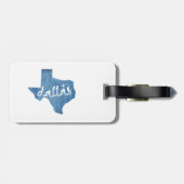 Dallas, Texas Wood Grain Bagagelabel (Achterkant horizontaal)