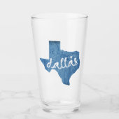 Dallas, Texas Wood Grain Glas (Voorkant)