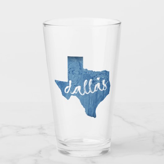Dallas, Texas Wood Grain Glas (Voorkant)