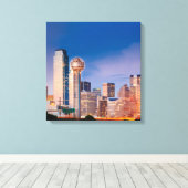 Dallas Texas Wrapped Canvas Art 16.80 x 17.50 (Insitu (Houten vloer))