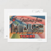 Dallas, TexasLarge Letter ScenesDallas, TX Briefkaart (Voorkant / Achterkant)