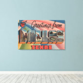Dallas, TexasLarge Letter ScenesDallas, TX Canvas Afdruk (Insitu (Houten vloer))