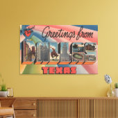 Dallas, TexasLarge Letter ScenesDallas, TX Canvas Afdruk (Insitu (Woonkamer))