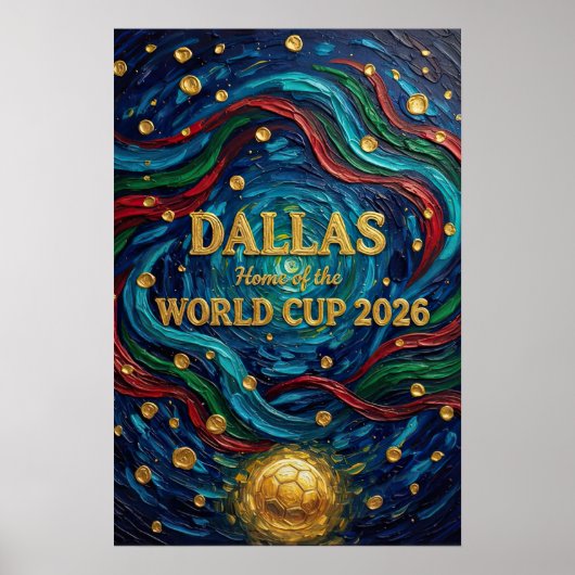 Dallas thuisbasis van het WK 2026 met kronkels Poster (Voorkant)