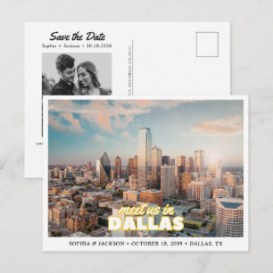 Dallas Trouwkaart Datumkaart Skyline Briefkaart