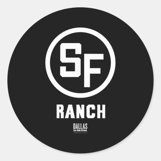 Dallas tv-serie Southfork Ranch Ronde Sticker (Voorkant)