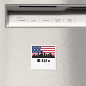 Dallas TX Amerikaanse vlag Magneet (Insitu (Vaatwasser))