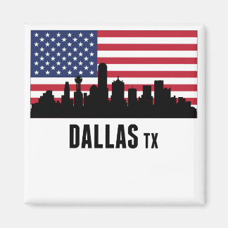 Dallas TX Amerikaanse vlag Magneet