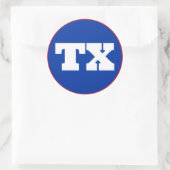 Dallas (TX) - blauw x wit x rood Ronde Sticker (Tas)