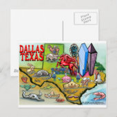 Dallas TX Briefkaart (Voorkant / Achterkant)