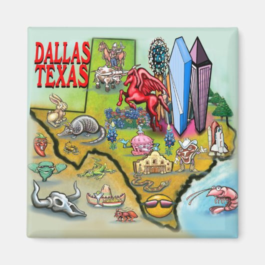 Dallas TX Magneet (Voorkant)