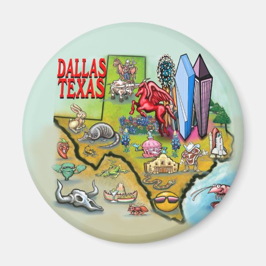 Dallas TX Magneet (Voorkant)