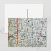 DALLAS, TX  Map Briefkaart (Voorkant / Achterkant)