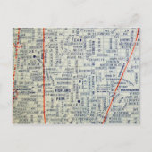 DALLAS, TX  Map Briefkaart (Voorkant)