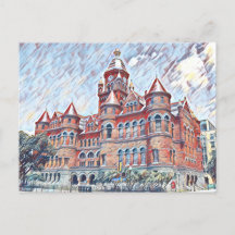 Dallas, TX Old Red Courthouse Schilderij