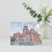 Dallas, TX Old Red Courthouse Schilderij Briefkaart (Staand voorkant)