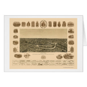 Dallas, TX Panorama Map - 1892