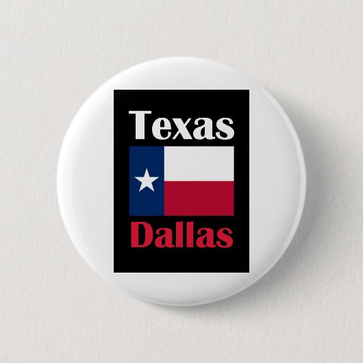 Dallas TX Ronde Button 5,7 Cm (Voorkant)