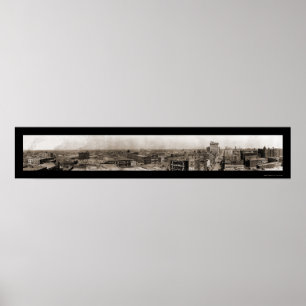 Dallas TX Skyline Foto 1910 Poster
