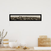 Dallas TX Skyline Foto 1912 Poster (Keuken)
