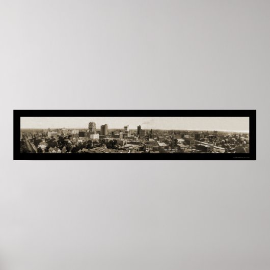 Dallas TX Skyline Foto 1912 Poster (Voorkant)