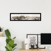 Dallas TX Skyline Foto 1920 Poster (Thuiskantoor)