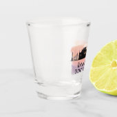 Dallas TX Skyline Latitude en Lengtegraad Shot Glas (Links)