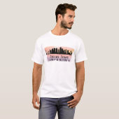 Dallas TX Skyline Latitude en Lengtegraad T-shirt (Voorkant volledig)