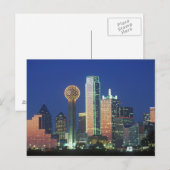 'Dallas, TX skyline 's nachts met Reunion Tower' Briefkaart (Voorkant / Achterkant)