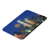 'Dallas, TX skyline 's nachts met Reunion Tower' Magneet (Linkerzijde)