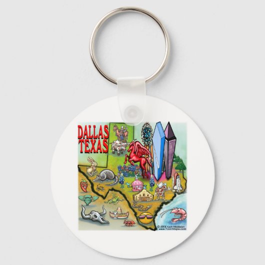 Dallas TX Sleutelhanger (Voorkant)