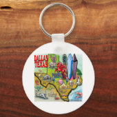 Dallas TX Sleutelhanger (Voorkant)