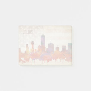 Dallas, TX   Waterverf City Skyline Post-it® Notes