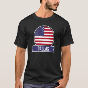 Dallas USA American place naam VS vlag T-shirt