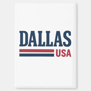 Dallas USA Logo  Patriottisch Ontwerp Magneet