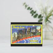 Dallas Vintage Reisposter Briefkaart (Staand voorkant)