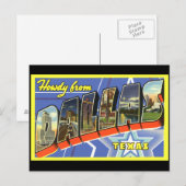 Dallas Vintage Reisposter Briefkaart (Voorkant / Achterkant)