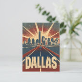 Dallas Vintage reizen en kunst Briefkaart (Staand voorkant)
