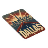 Dallas Vintage reizen en kunst Magneet (Rechterzijde)