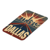 Dallas Vintage reizen en kunst Magneet (Linkerzijde)