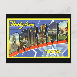 Dallas Vintage Travel Briefkaart