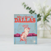 Dallas Vintage Travel Poster Briefkaart (Staand voorkant)