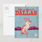 Dallas Vintage Travel Poster Briefkaart (Voorkant / Achterkant)