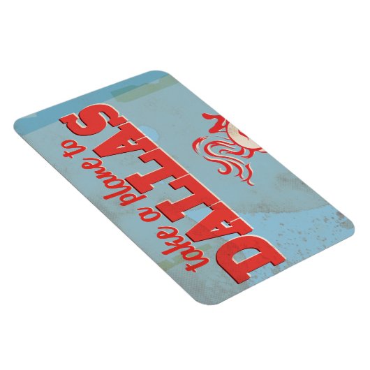 Dallas Vintage Travel Poster Magneet (Rechterzijde)