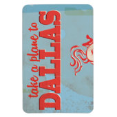 Dallas Vintage Travel Poster Magneet (Verticaal)