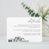 Dallas Wedding Hotel Kamer Blok Details Informatiekaartje (Staand voorkant)