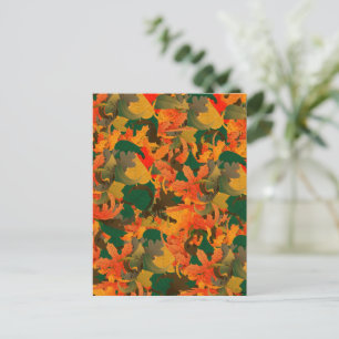 Dallend bladpatroon voor herfst briefkaart