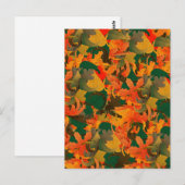 Dallend bladpatroon voor herfst briefkaart (Voorkant / Achterkant)